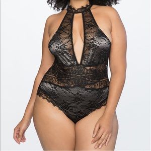 Lace Overlay Bodysuit Lingerie 16/18
